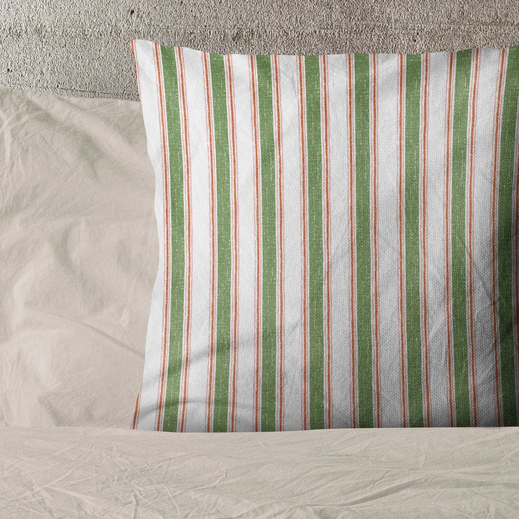 French Farmhouse Striped Linen Fabric Sold by Yard/Meter for Clothing, Bedding, Curtains, Upholstery