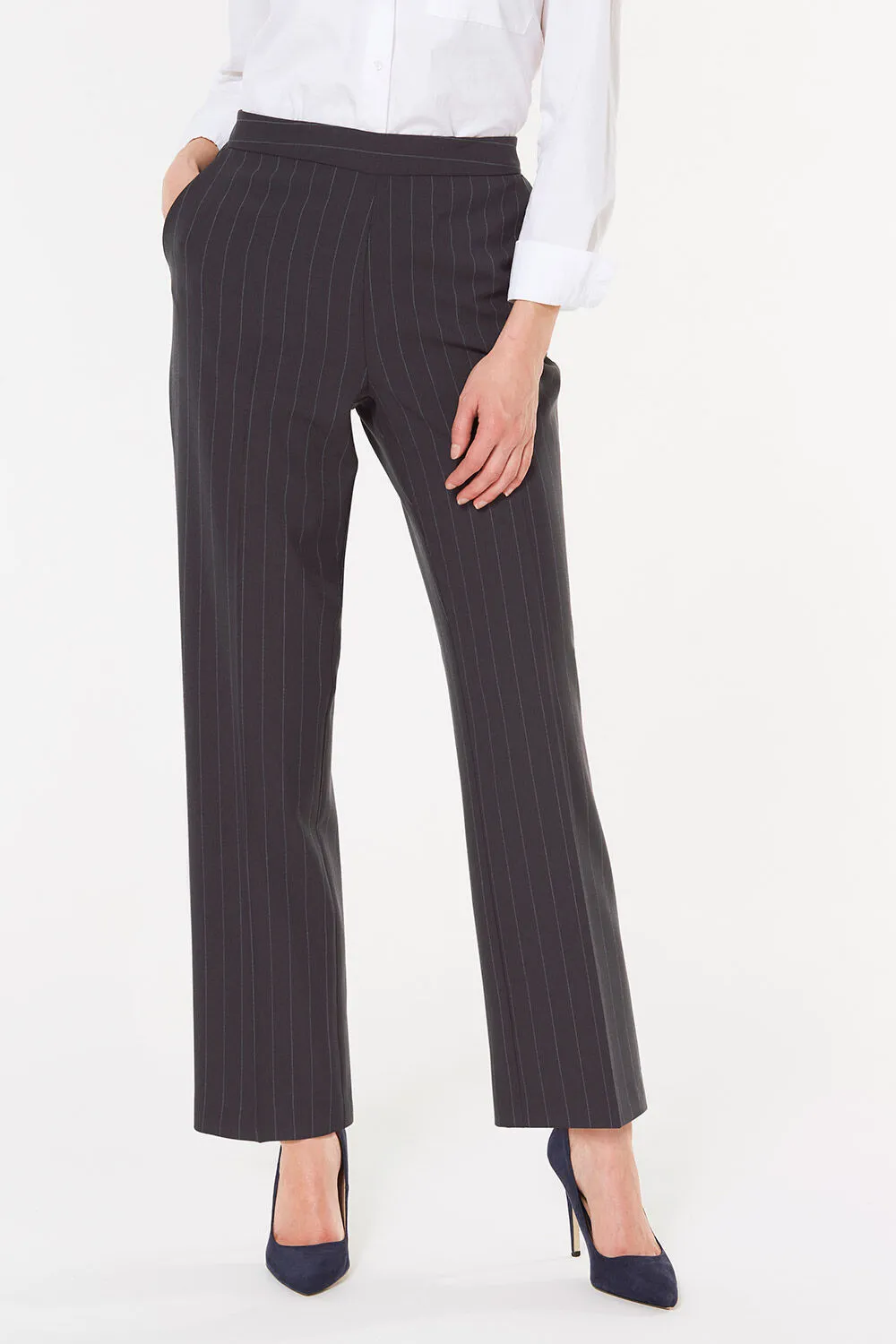 Striped Pull-On Stretchy Pants