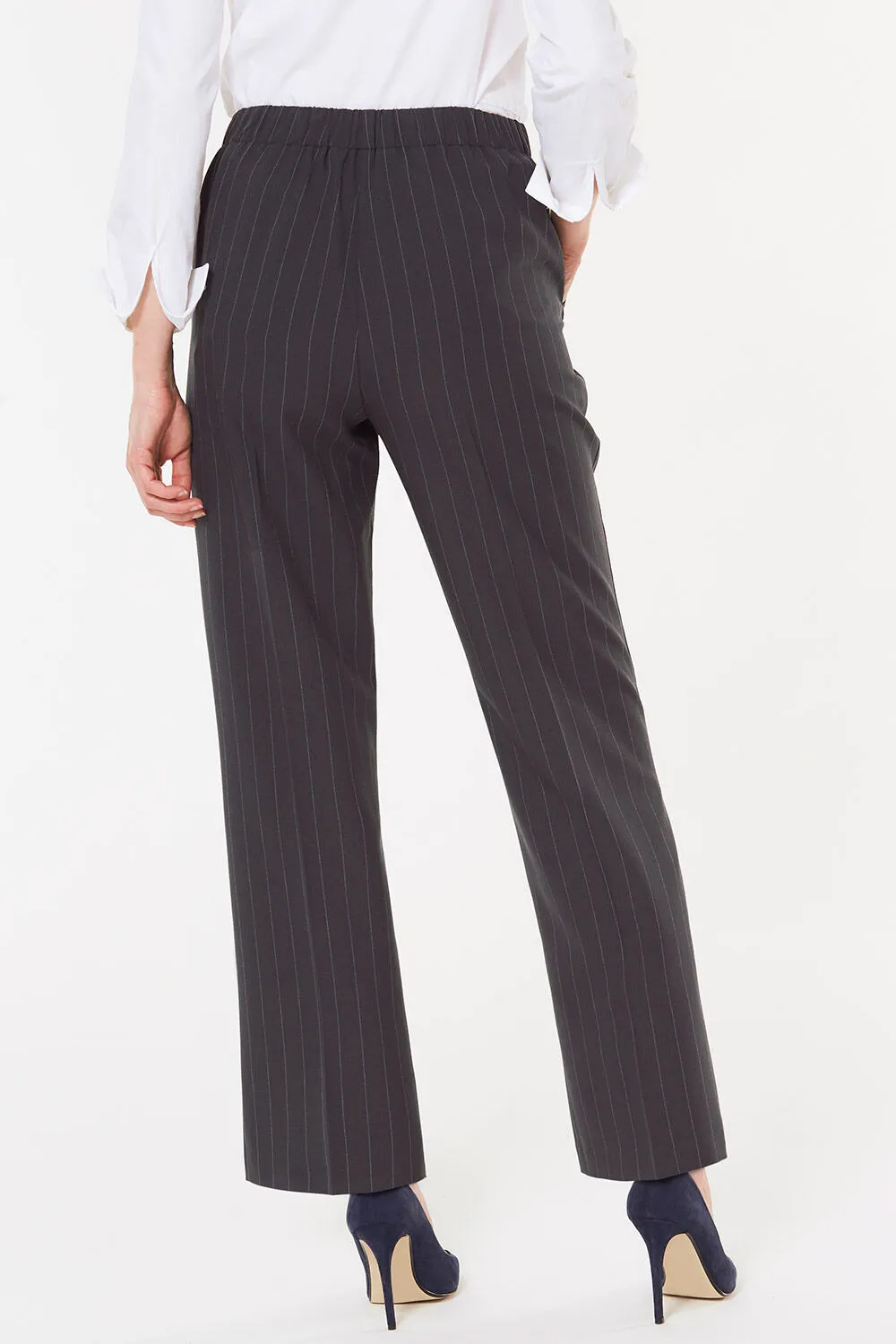 Striped Pull-On Stretchy Pants