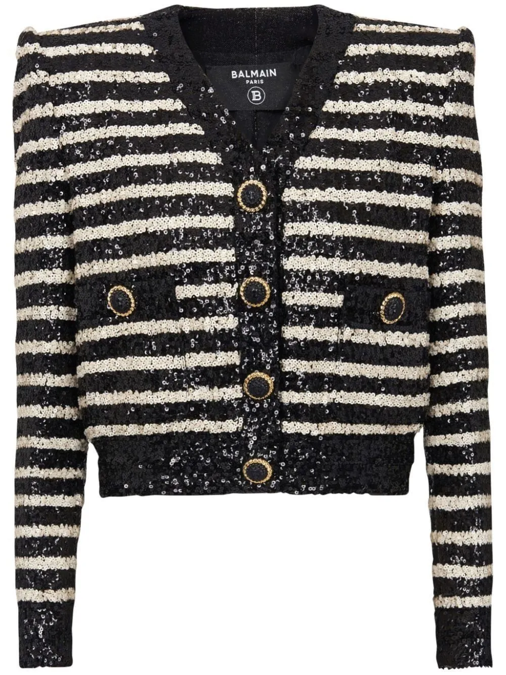 Striped Sequinned Jacket