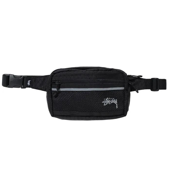 Stüssy Diamond Ripstop Waist Bag Black