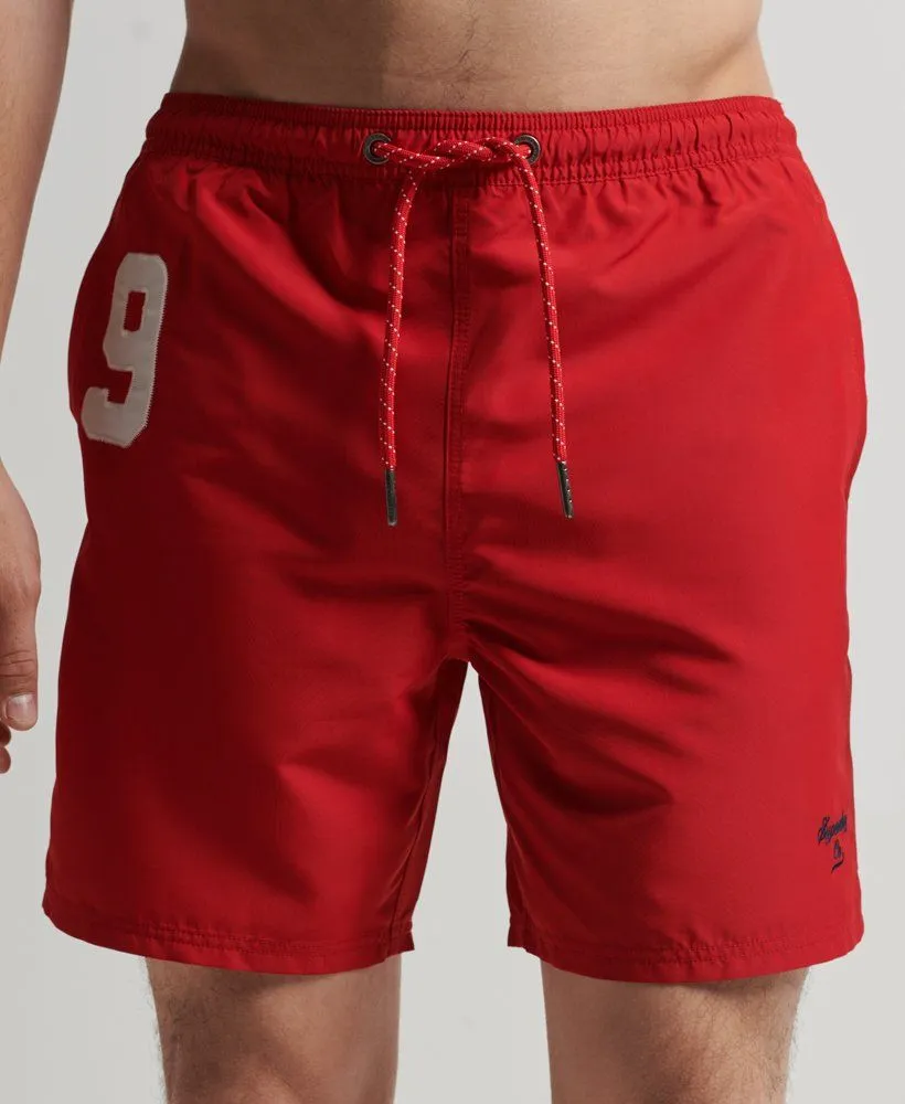 Red Superdry Print Swim Shorts