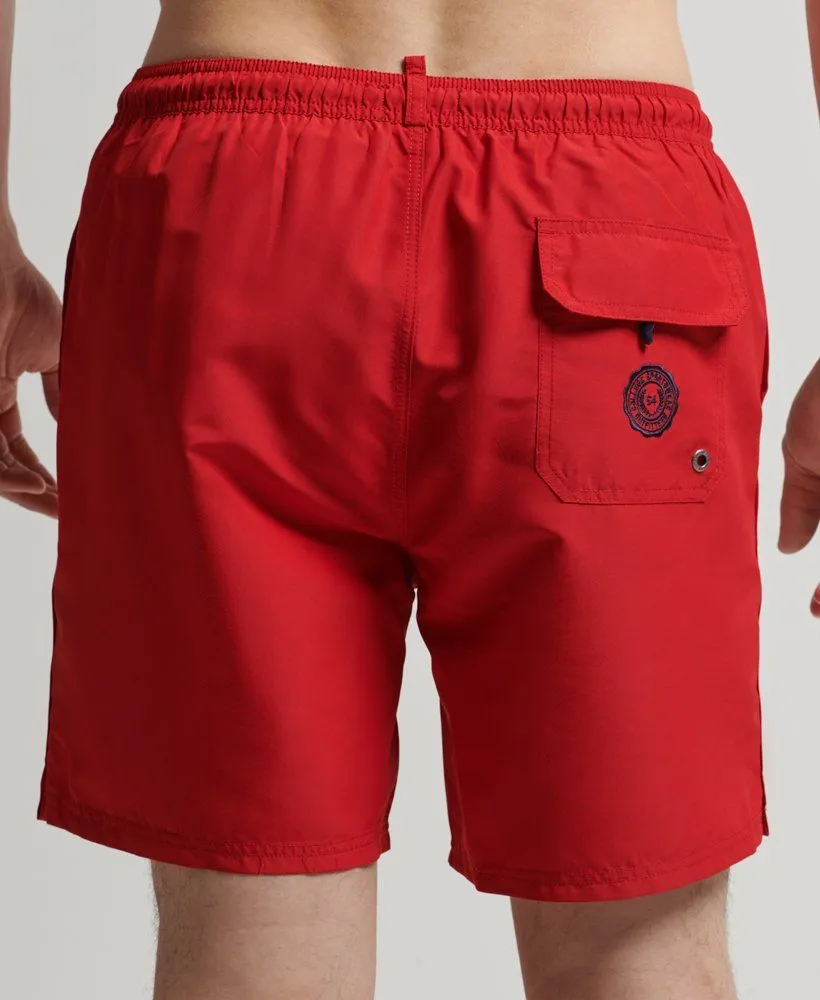 Red Superdry Print Swim Shorts