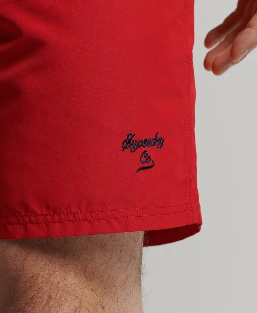 Red Superdry Print Swim Shorts