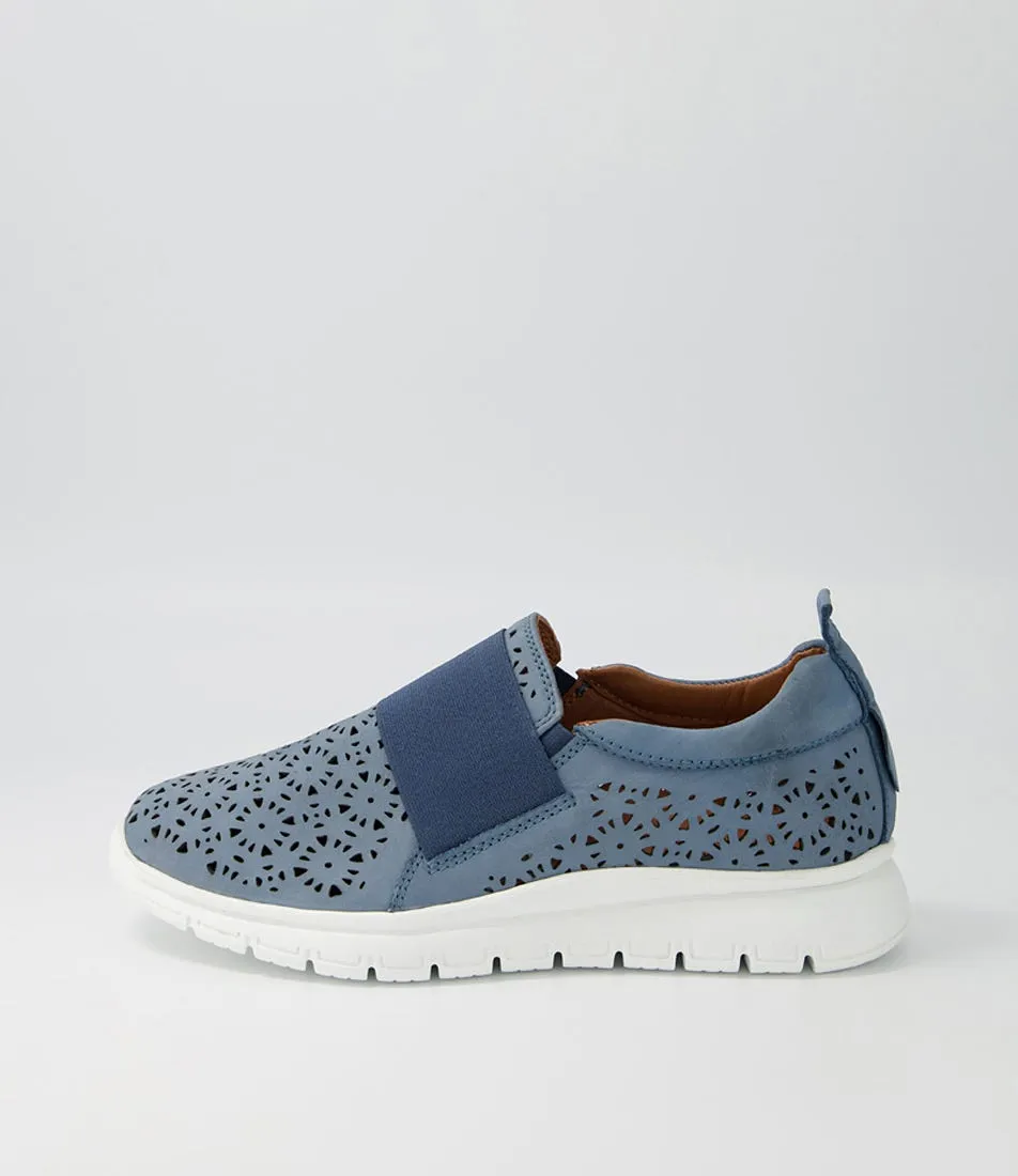 SUPERSOFT Delish Denim Leather Elastic Sneakers