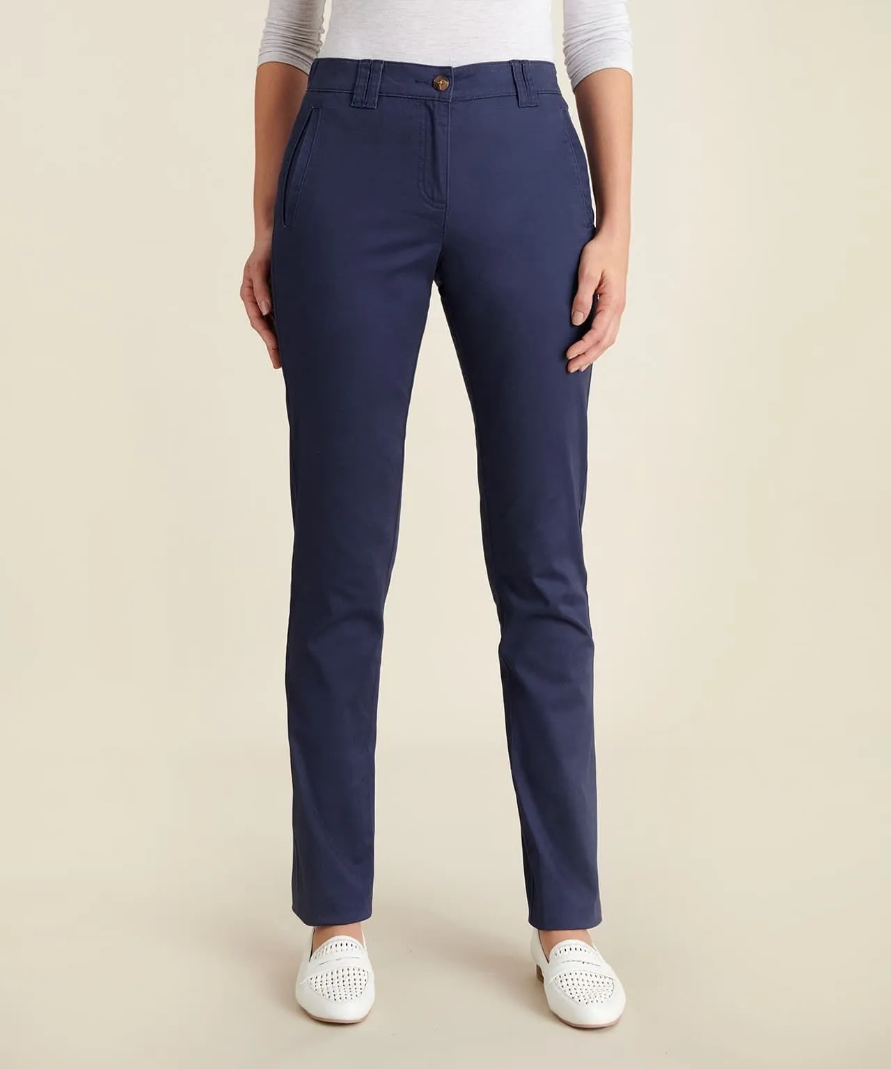 Tapered Leg Chino Style Trousers