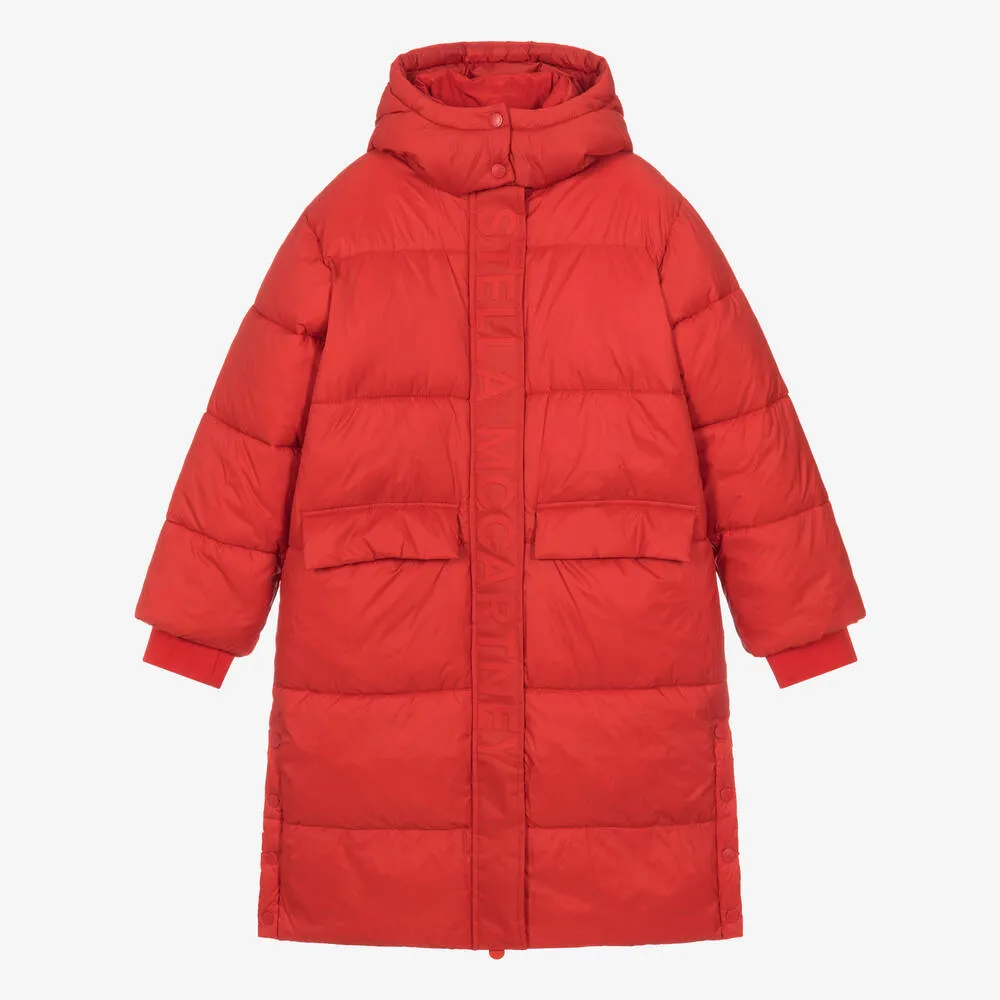 Red Puffer Coat for Teen Girls