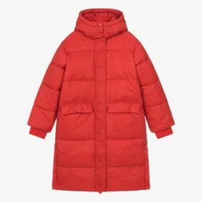 Red Puffer Coat for Teen Girls