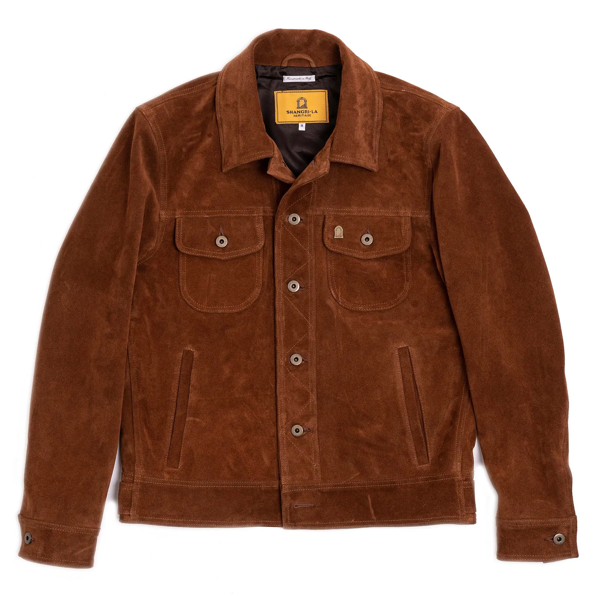 Terracotta Terra di Siena Suede Jacket by Shangri-la Heritage