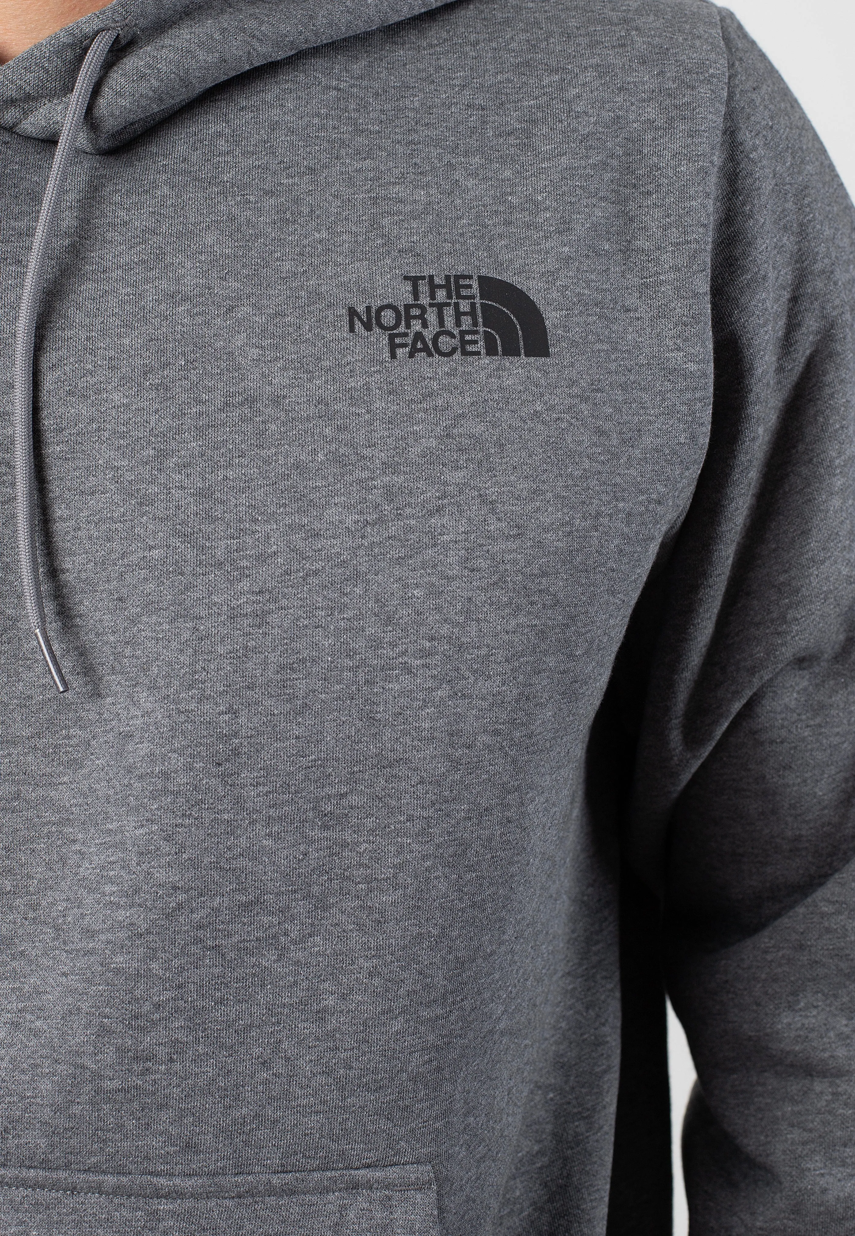 The North Face Heather Grey Hoodie with Hood Logo - Size Medium