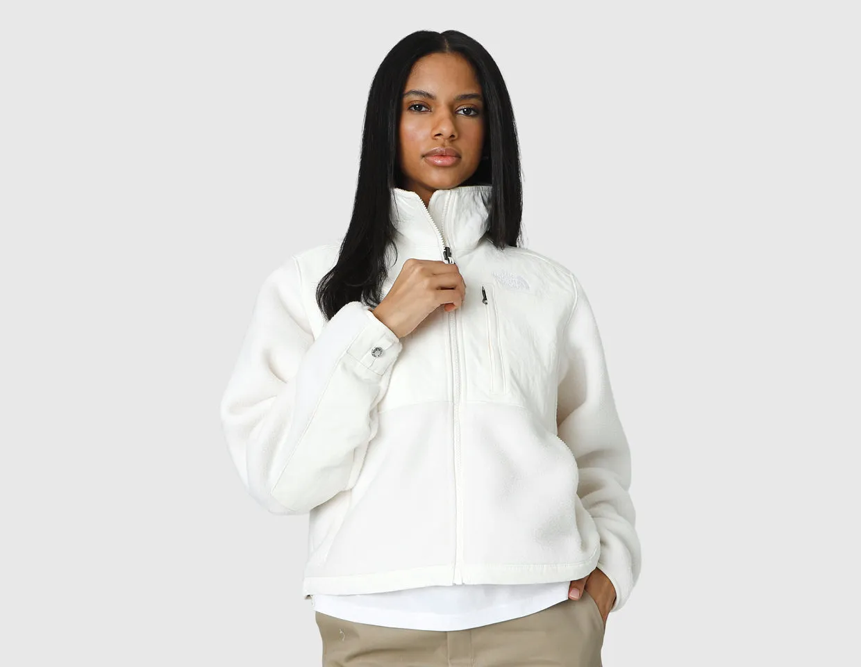 The North Face Women's '92 Ripstop Denali Jacket in White Dune