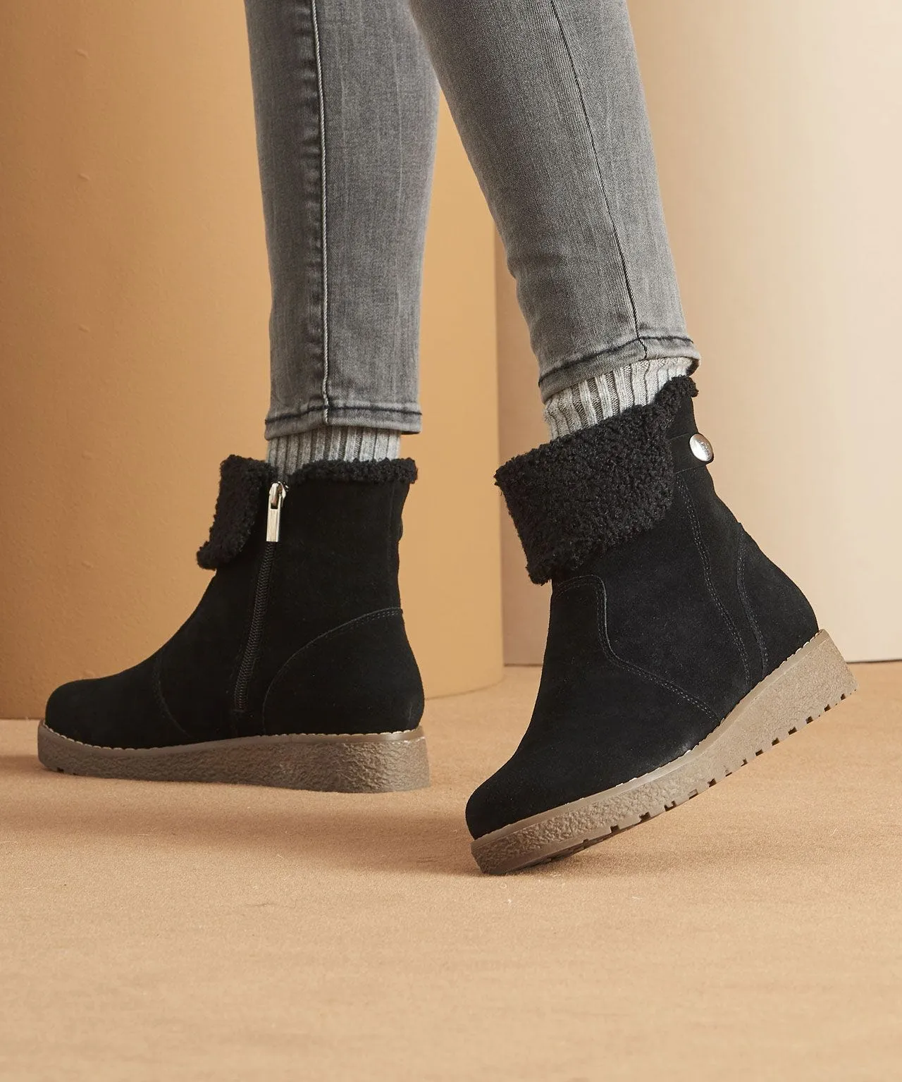 Suede Thermolactyl Boots