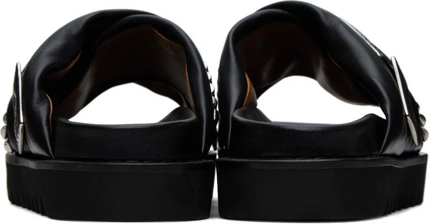 Toga Virilis Exclusive Black Criss-Cross Sandals