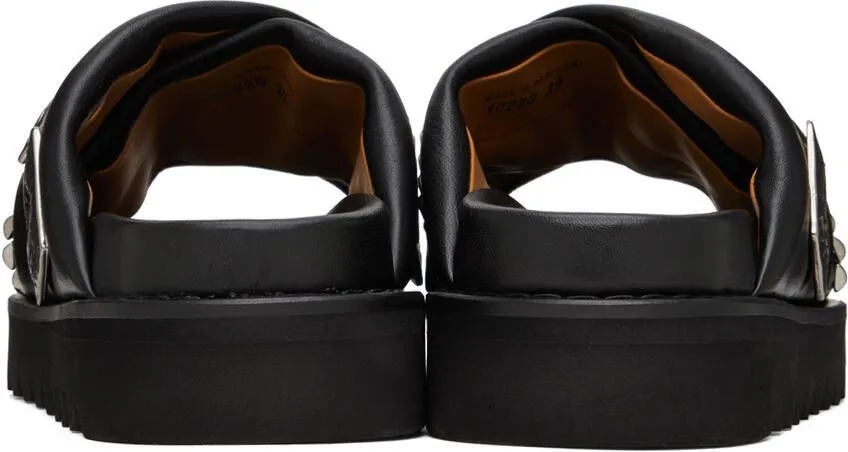 Toga Virilis Exclusive Black Criss-Cross Sandals