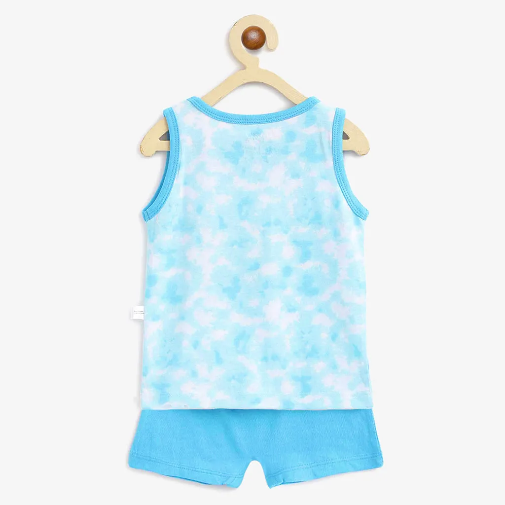 2 Pack Tie-Dye Blues Top & Shorts Set by Mango Summers (1-2 years)