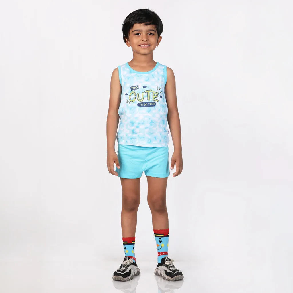 Tie-Dye Blues Top & Shorts Set (2-4 years)