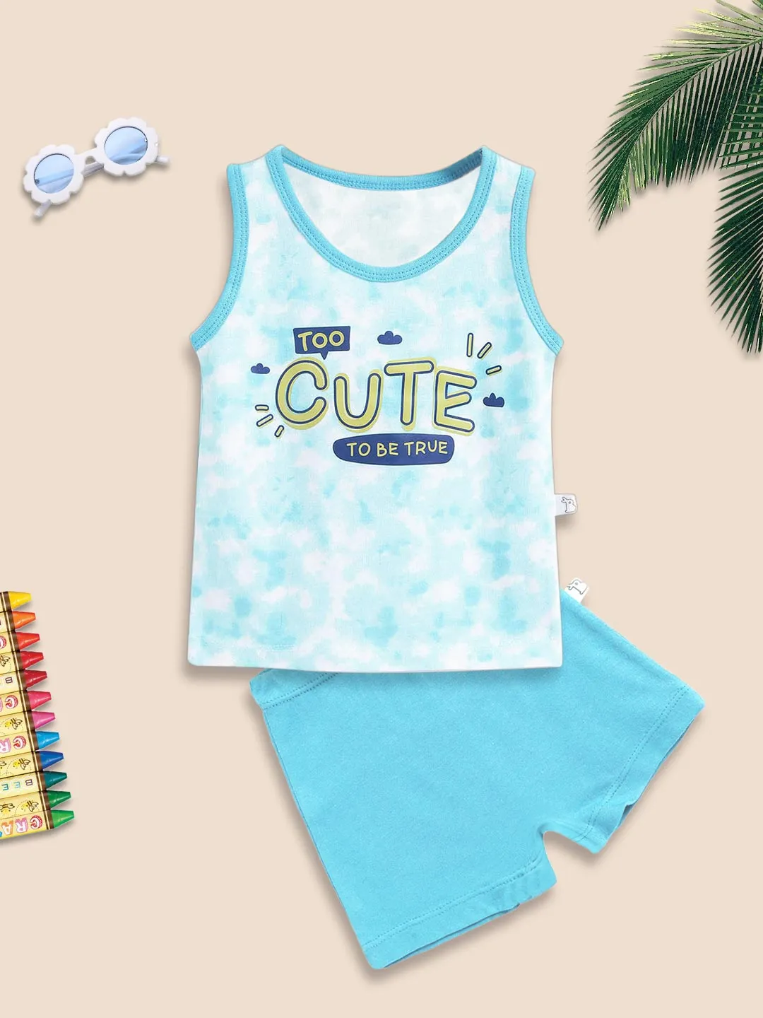 Tie-Dye Blues Top & Shorts Set (2-4 years)