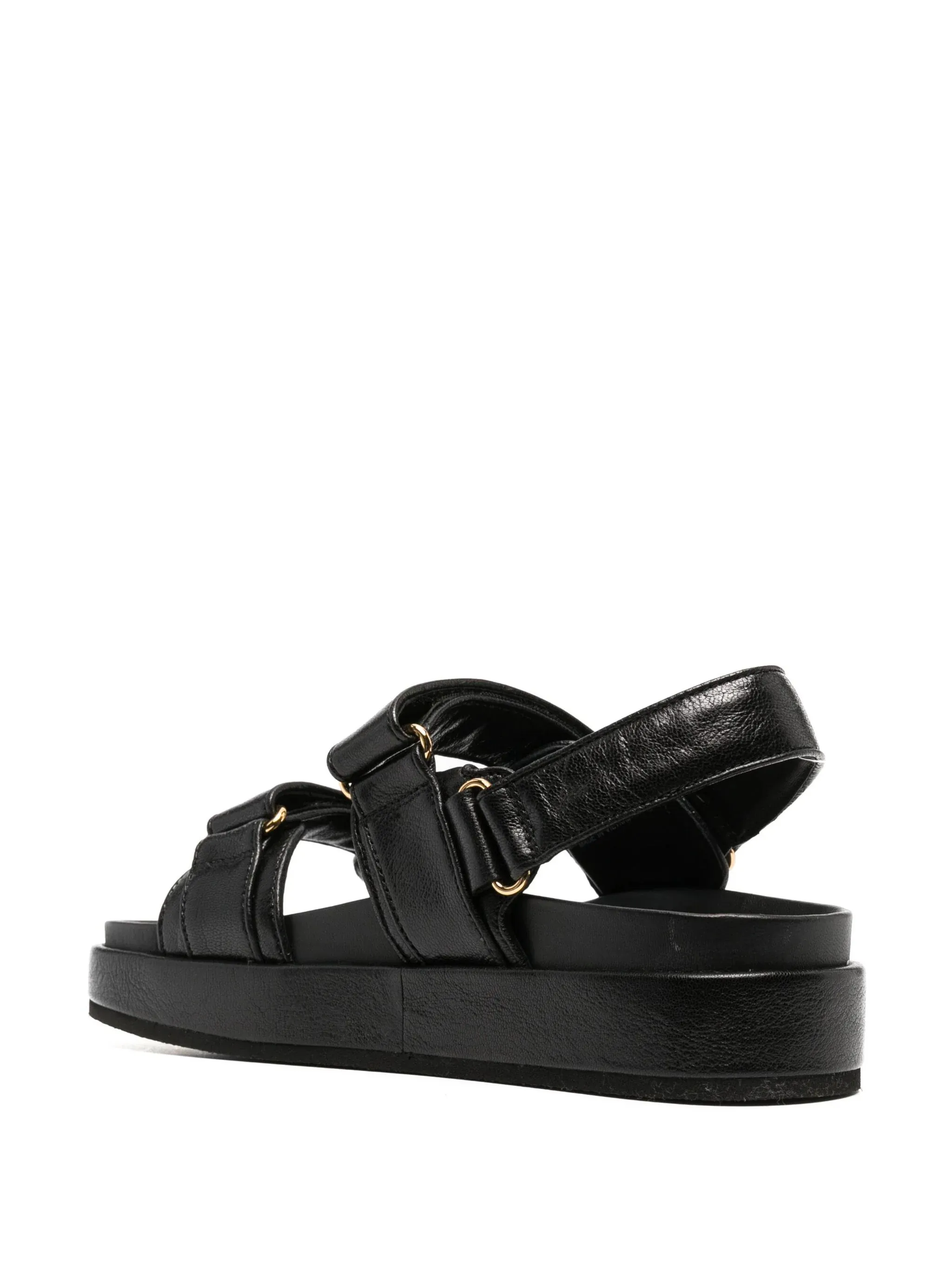 TORY BURCH Black Leather Kira Sporty Sandals