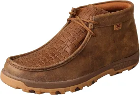 Twisted X Men's Chukka Driving Moc, CellStretch comfort technology, Bomber & Chocolate, Size 10.