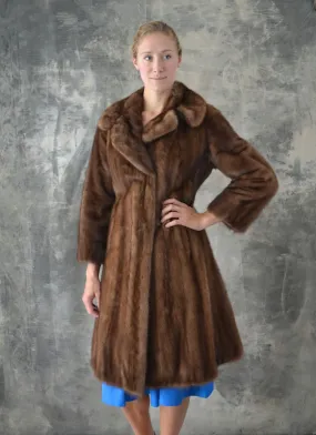 Vintage 1950s Brown Mink Schiaparelli Paris