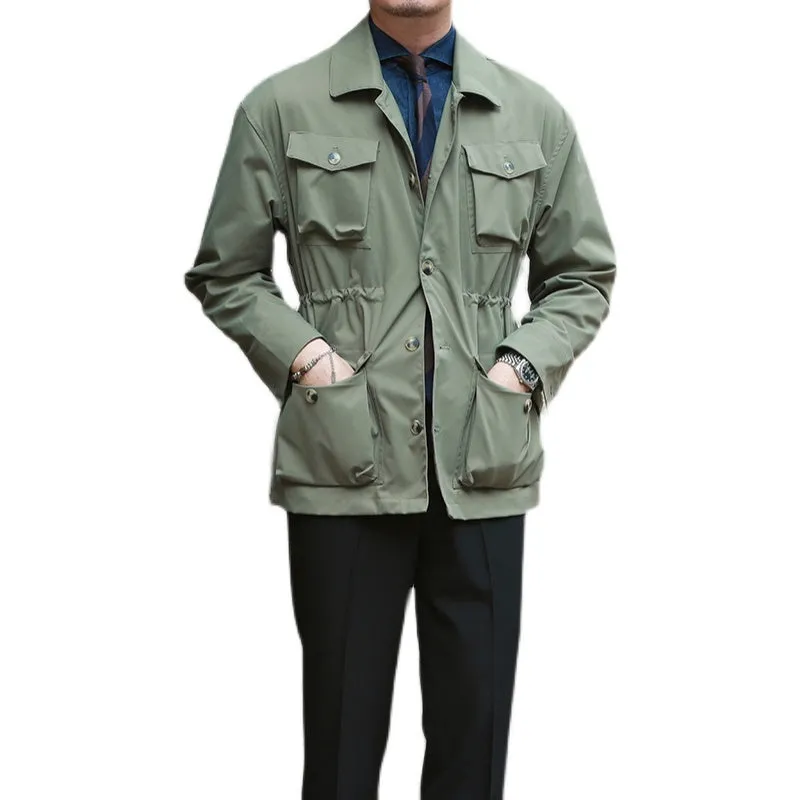 Vintage Men's Casual Jacket Coat Slim Fit.