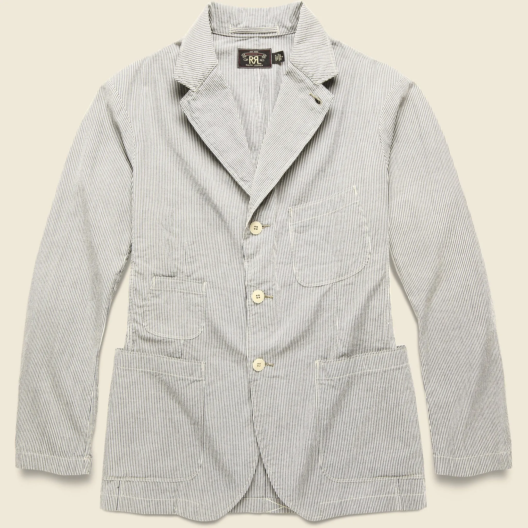 Cream Grey Wadebridge Seersucker Sport Coat