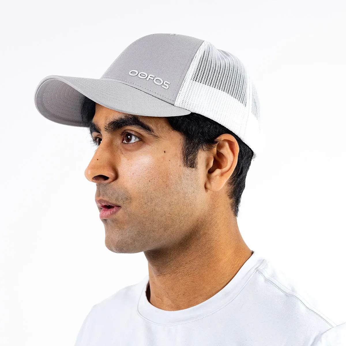 White Gray Unisex OOsnap Cap