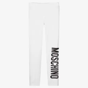 White Logo Leggings