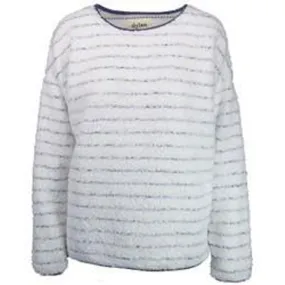 Women's Dylan Melange Classic Stripe Drop Shoulder Crew.