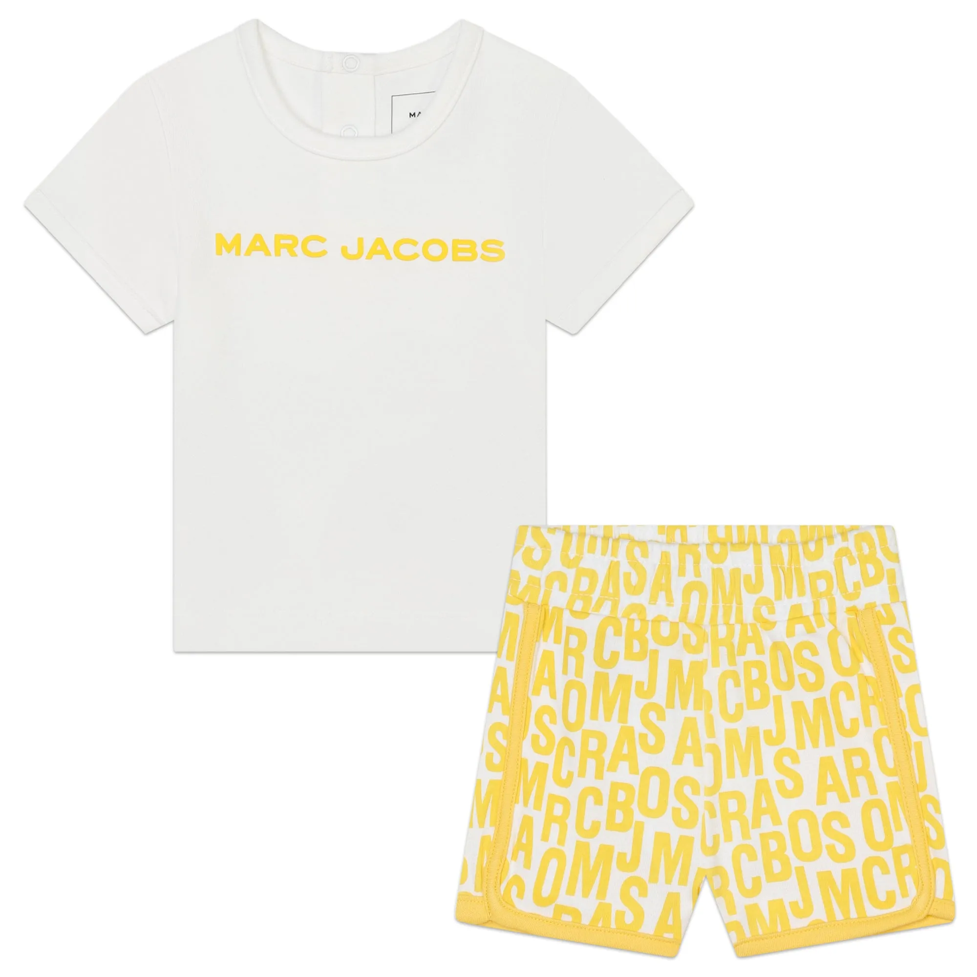 Yellow White Marc Jacobs Set T-Shirt and Shorts