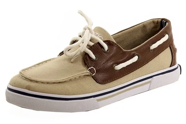 Youth Sizes 13-6 Nautica Boy's Galley Fashion Moc Toe Lace Up Boat Shoes