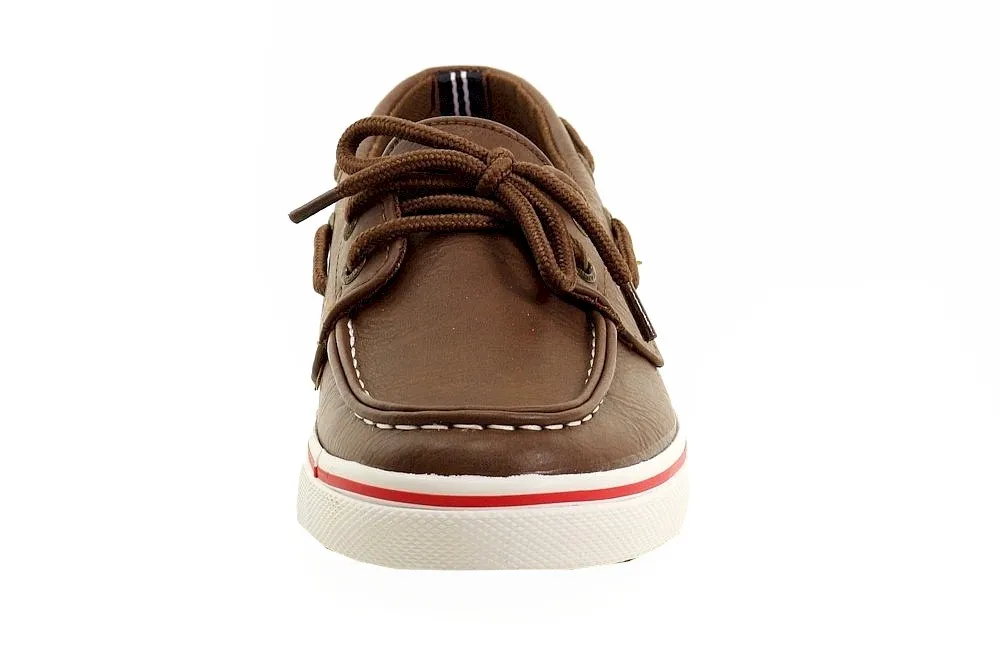 Youth Sizes 13-6 Nautica Boy's Galley Fashion Moc Toe Lace Up Boat Shoes